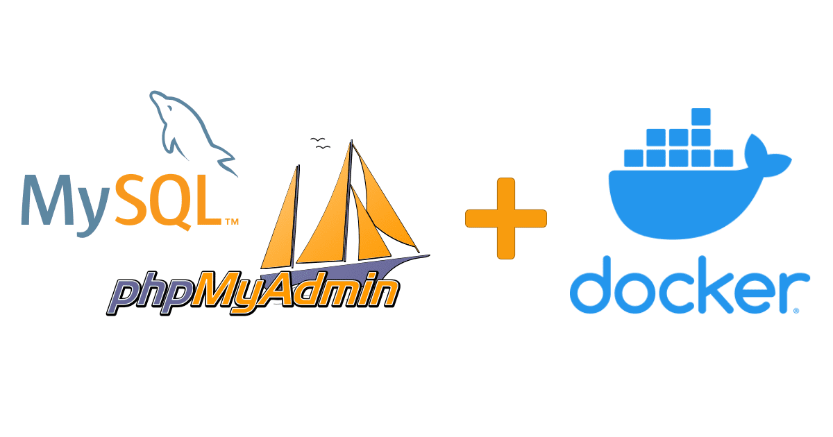 MySQL, phpMyAdmin and Docker logos