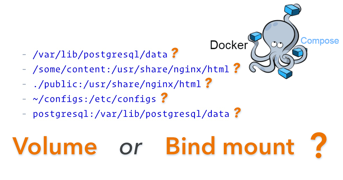 Docker Compose Syntax: Volume Or Bind Mount?